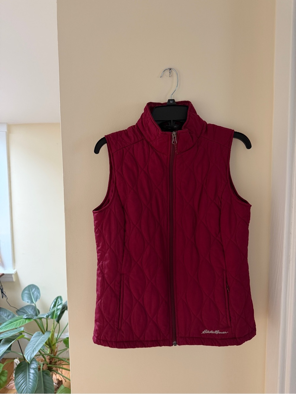Eddie Bauer Quilted Vest in Deep Wine